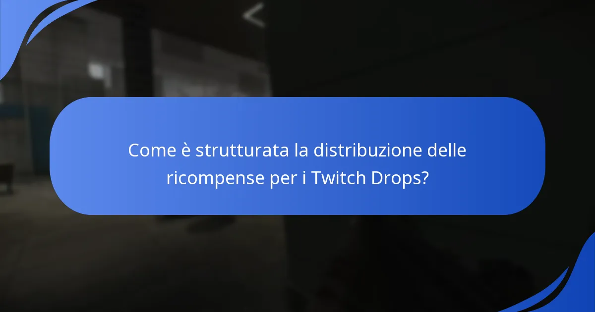 Come è strutturata la distribuzione delle ricompense per i Twitch Drops?